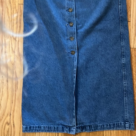 Christopher & Banks Long Front Button Up Denim Maxi Skirt Pencil High Waist Sz 6 - Picture 3 of 8